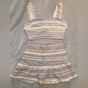 Just Me Matching Top and Skirt Set Size L - NWOT